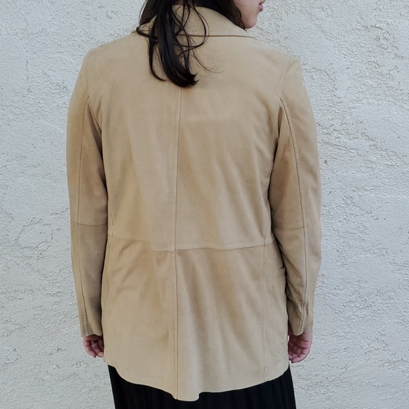 Maxmara weekend tan suede jacket sz 2 - Picture 2 of 16